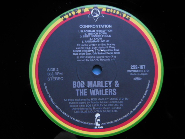 【LP】コンフロンテイション/ボブ・マーリー・アンド・ザ・ウェイラーズ　盤のみジャケットなし Bob Marley & The WAILERS/CONFRONTATION_画像2