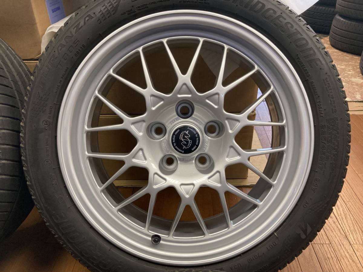 ◆希少!!NISSAN ステージア純正BBS 260RS 鍛造 オーテック 17インチ◆7J+30+20◆T005 225/45R17 2018年製造◆シルビア スカイライン等_画像5