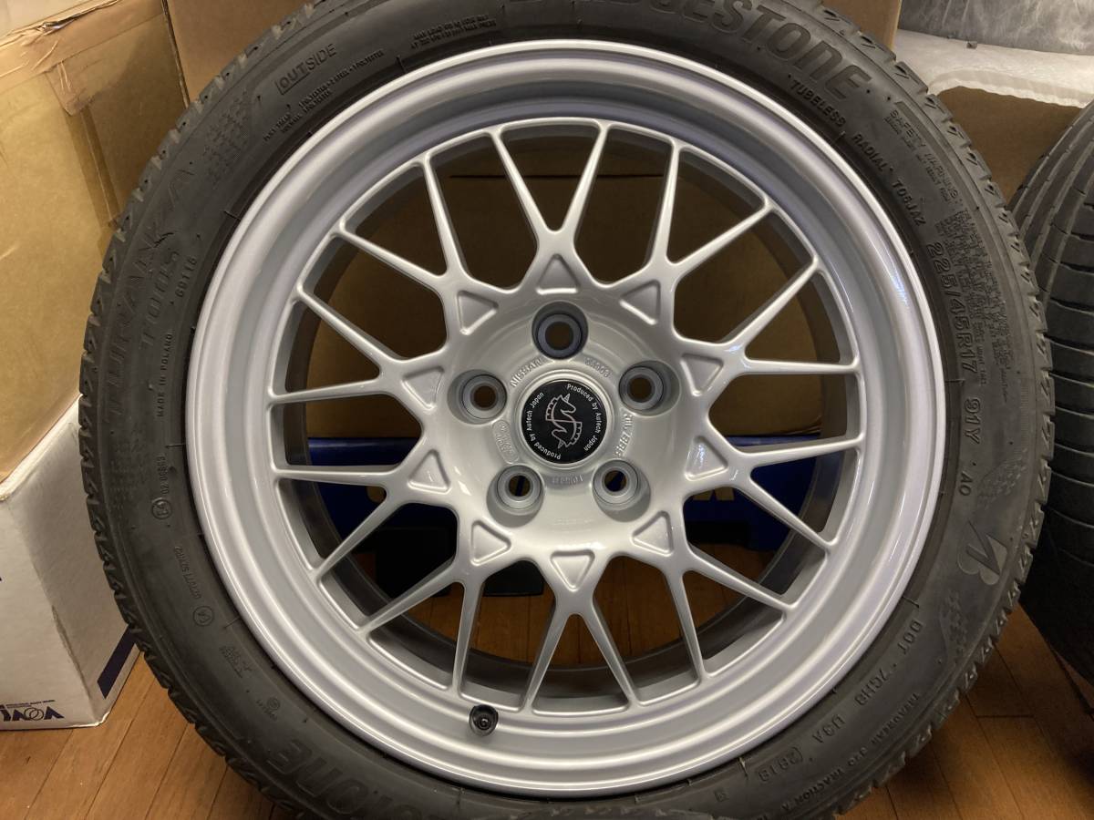 ◆希少!!NISSAN ステージア純正BBS 260RS 鍛造 オーテック 17インチ◆7J+30+20◆T005 225/45R17 2018年製造◆シルビア スカイライン等_画像4