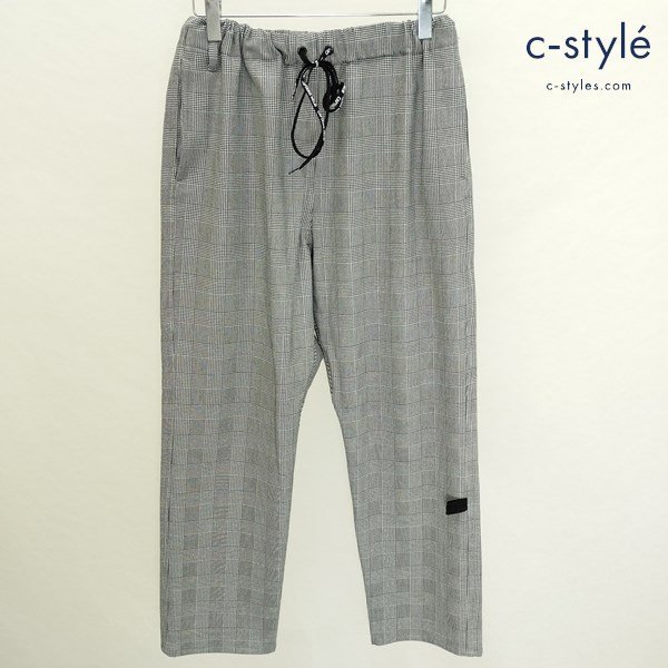 お1人様1点限り】 CHECKPANTS WARM TEC ブラック×ホワイト M パンツ