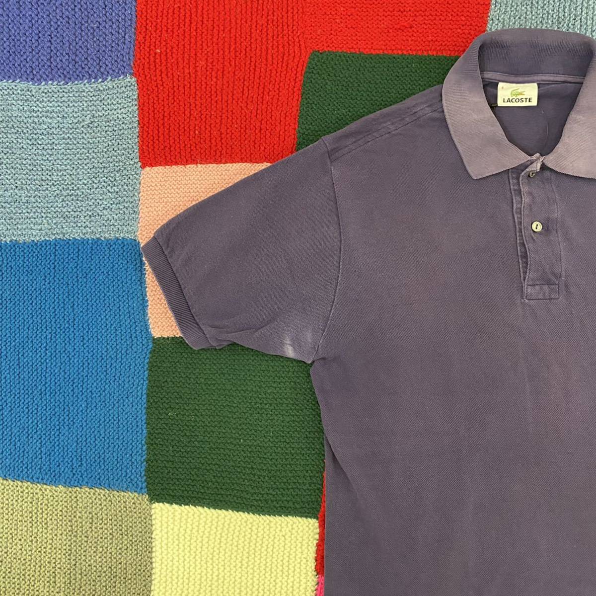 vintage euro LACOSTE polo shirt ヨーロッパ古着 ビンテージ フランスラコステ ポロシャツ 90s 80s ラコステポロシャツ_画像4