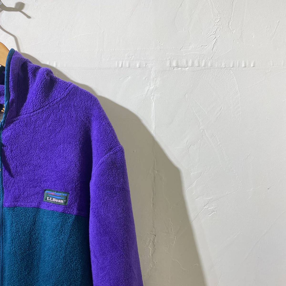 vintage us LLBean fleece jacket USA製 アメリカ古着 ビンテージ エルエルビーン フリース フリースパーカー ジャケット 90s 80s_画像2