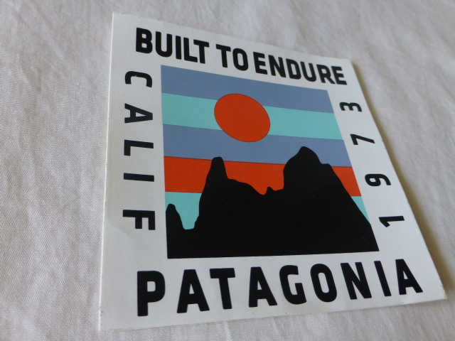patagonia BUILT TO ENDURE CALIF 1973 large size sticker BUILT TO ENDURE CALIF 1973 Patagonia PATAGONIA patagonia