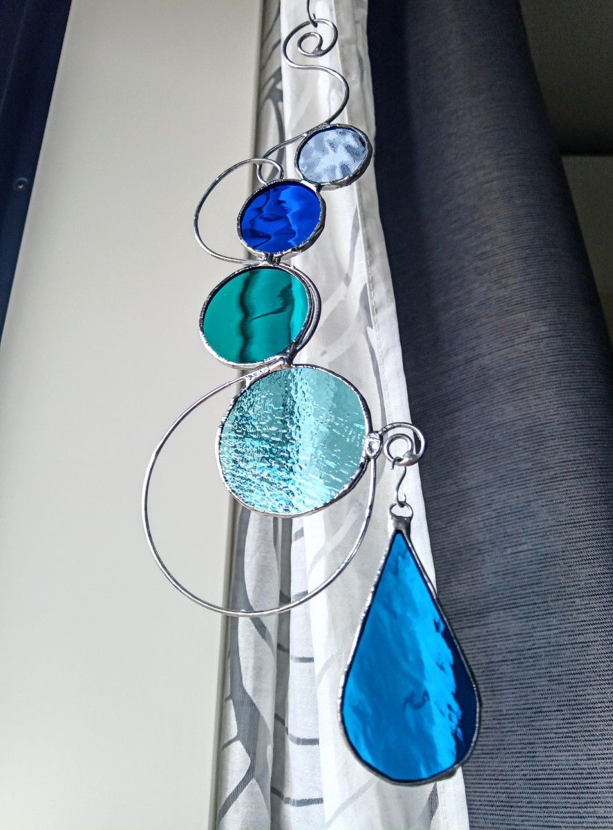 インテリア雑貨 ガラス細工 サンキャッチャー 壁飾り 贈り物 ステンドグラス ハンドメイド