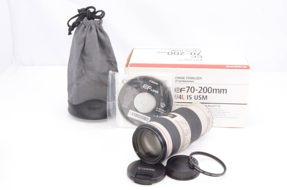人気の 【元箱付き】Canon キャノン　EF70-200 F4L IS USM キヤノン