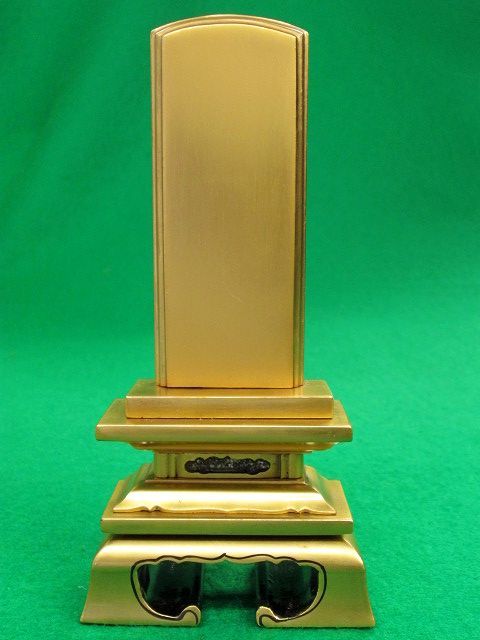 [ stock goods ] Buddhist altar fittings /. memorial tablet / spring day 3 size / total gold dust finishing #727