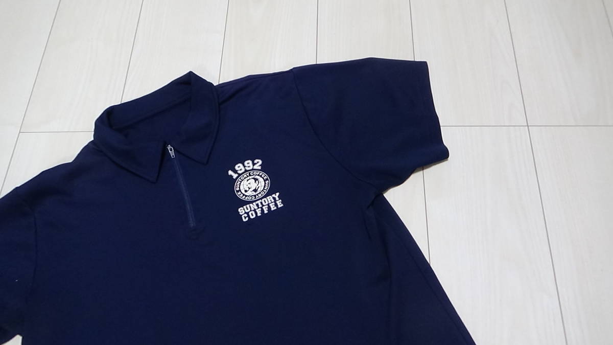 サントリー ボス BOSS ☆ ロゴ ハーフジップ 半袖 ポロシャツ シャツ
