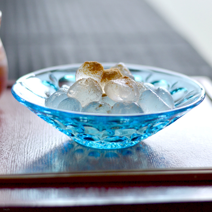 スカイ 空色 かき氷 食器 ガラスボウル フルーツ アイス おしゃれ 可愛い おうちカフェ おもてなし 庄内クラフト 日本製_画像2
