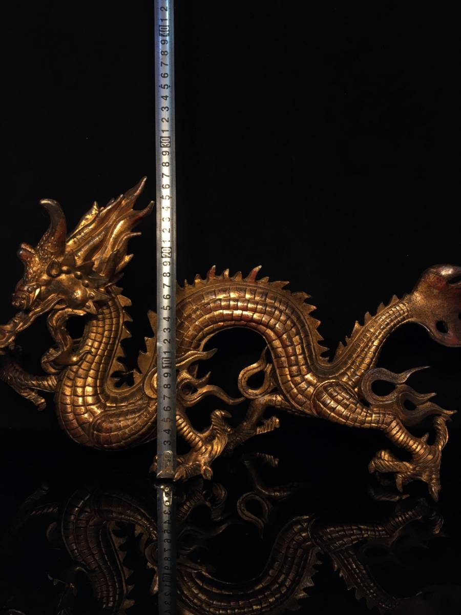 最愛 置物 明代 古銅製 銅塗金 彩絵大鵬鳥 極細工 中国古玩 ◇旧蔵◇古