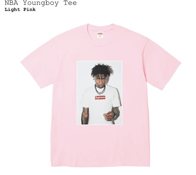 【新品】Supreme NBA Youngboy Tee COLOR/STYLE：Light Pink SIZE：Large