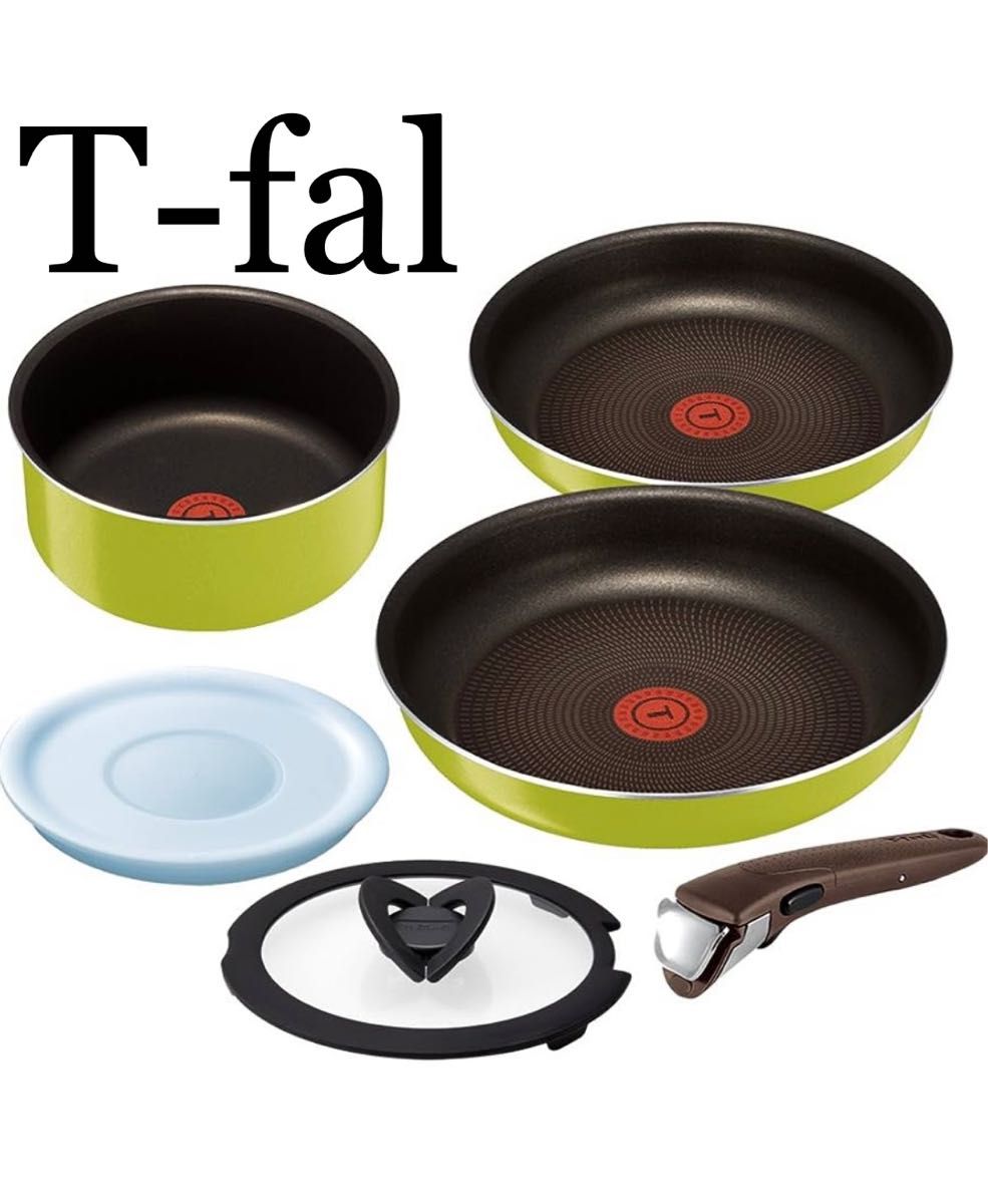 T-fal ティファール 鍋 フライパン 6点 セット 取っ手 蓋 付 T-fal ティファール 鍋 フライパン 6点 セット 取っ手 蓋 付