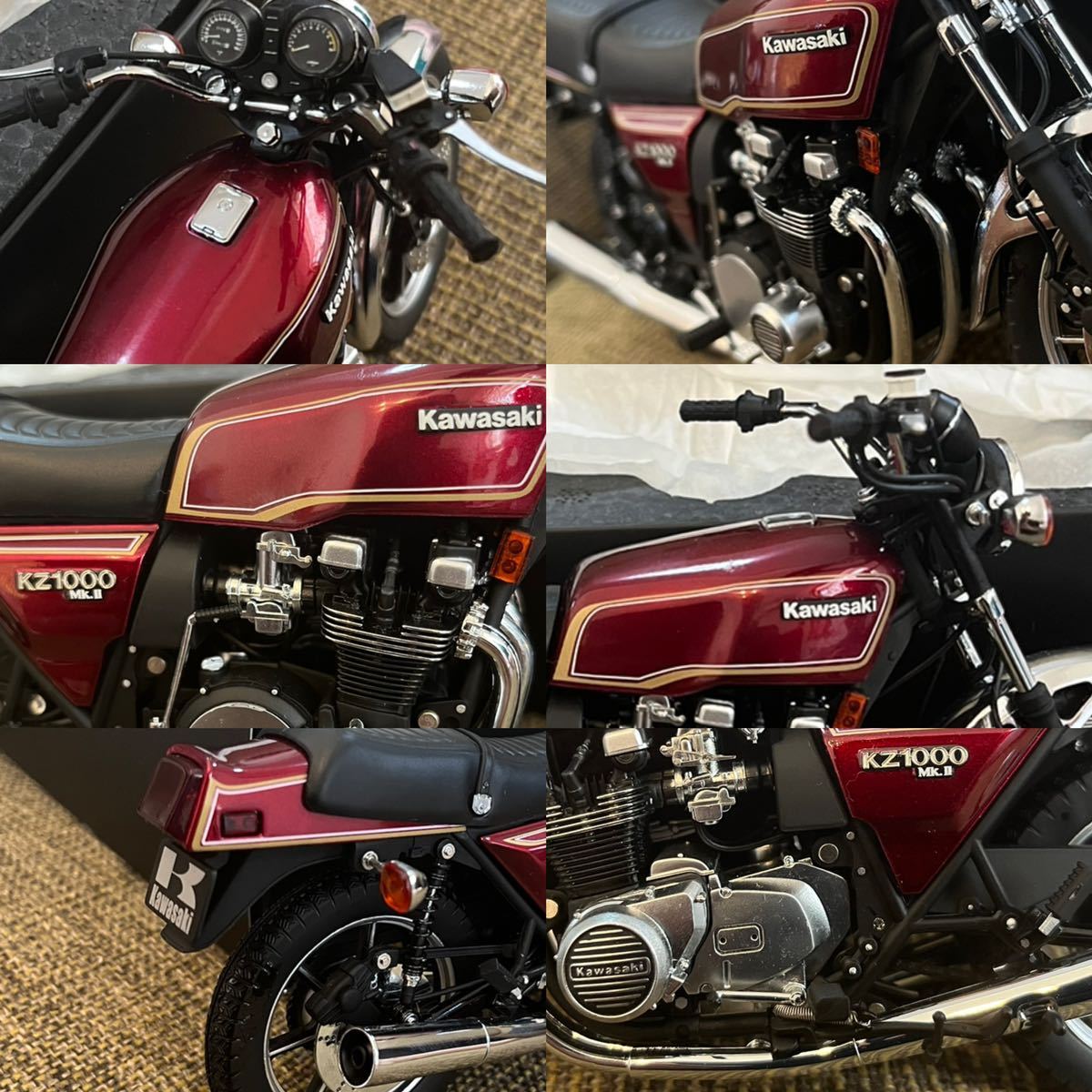 絶版美品1/12 Wit's KAWASAKI kZ1000 mk.Ⅱ Mk Ⅱ ウィッツ 川崎 カワサキ ルミナスダークレッド ダイキャストバイク 検索 z1 z2 zⅠ zⅡ_画像7