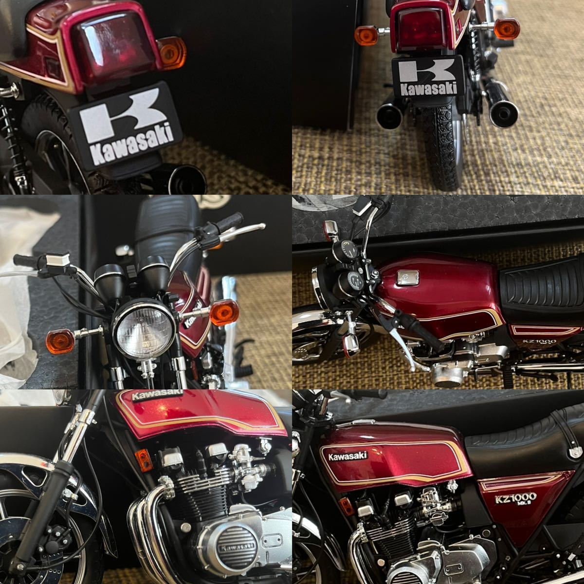 絶版美品1/12 Wit's KAWASAKI kZ1000 mk.Ⅱ Mk Ⅱ ウィッツ 川崎 カワサキ ルミナスダークレッド ダイキャストバイク 検索 z1 z2 zⅠ zⅡ_画像9