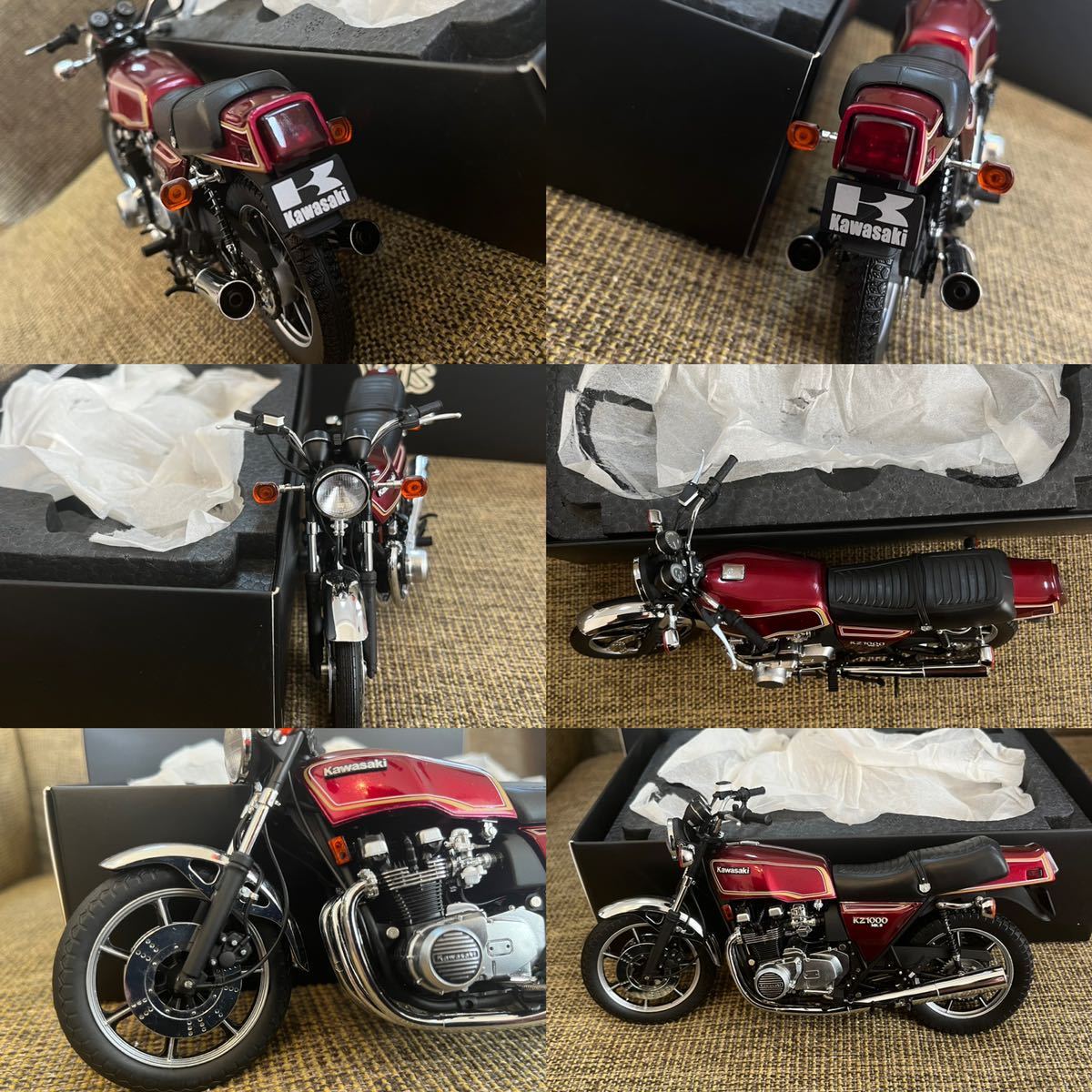 絶版美品1/12 Wit's KAWASAKI kZ1000 mk.Ⅱ Mk Ⅱ ウィッツ 川崎 カワサキ ルミナスダークレッド ダイキャストバイク 検索 z1 z2 zⅠ zⅡ_画像8