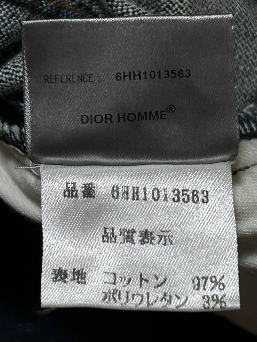 Dior homme ディオールオム 6HH1013563 ストレッチデニムパンツ 未裾直 濃いめインディゴ 日本製 29 　　　　　　 BJBC.H_画像10