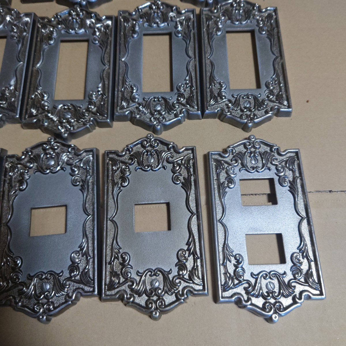 ☆2個☆［松下電工］金属製 昭和レトロ スイッチカバー