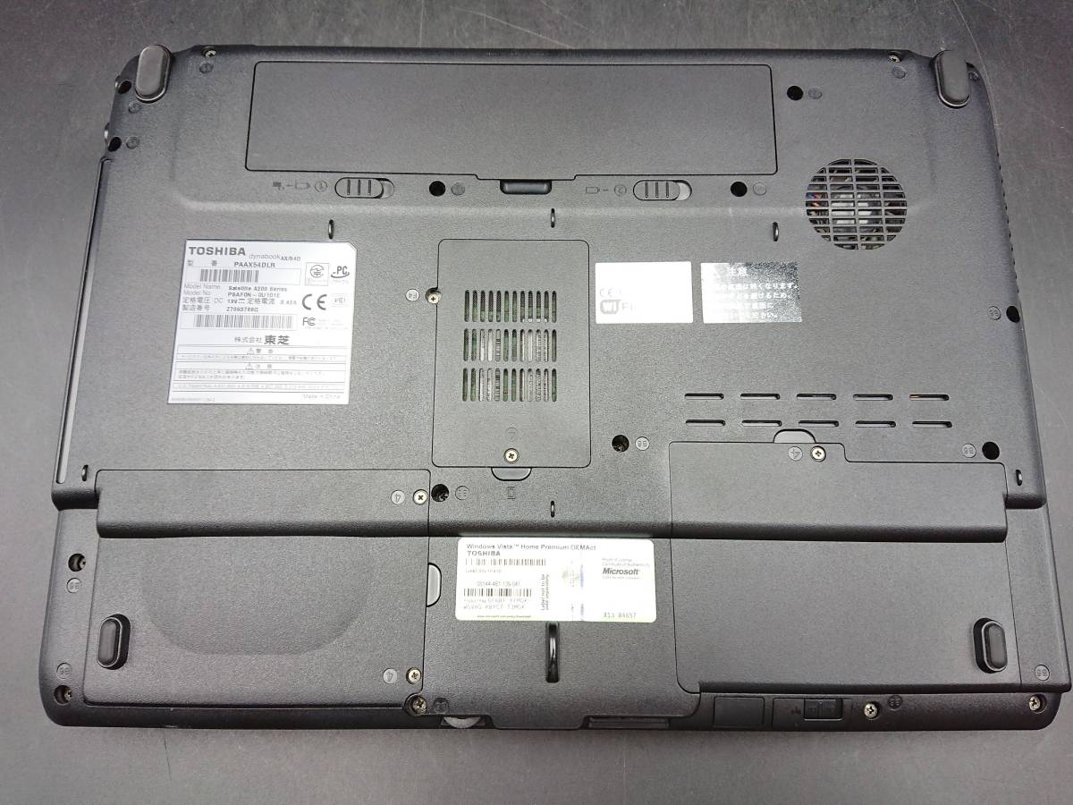 l【ジャンク】東芝 ノートパソコン dynabook AX/54D PAAX54DLR Windows Vista Home Premium _画像8