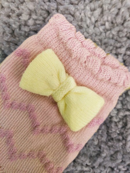 in0224-2 0 free shipping new goods SERAPHse rough baby socks size 7~9cm purple ribbon embroidery pattern elasticity pair neck rubber chilling prevention 
