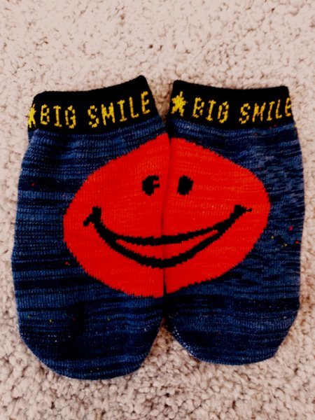 in0226-2 0 бесплатная доставка новый товар детские носки размер 7~9cm темно-синий скольжение прекращение носки носки для мужчин и женщин Smile красочный .. волокно 