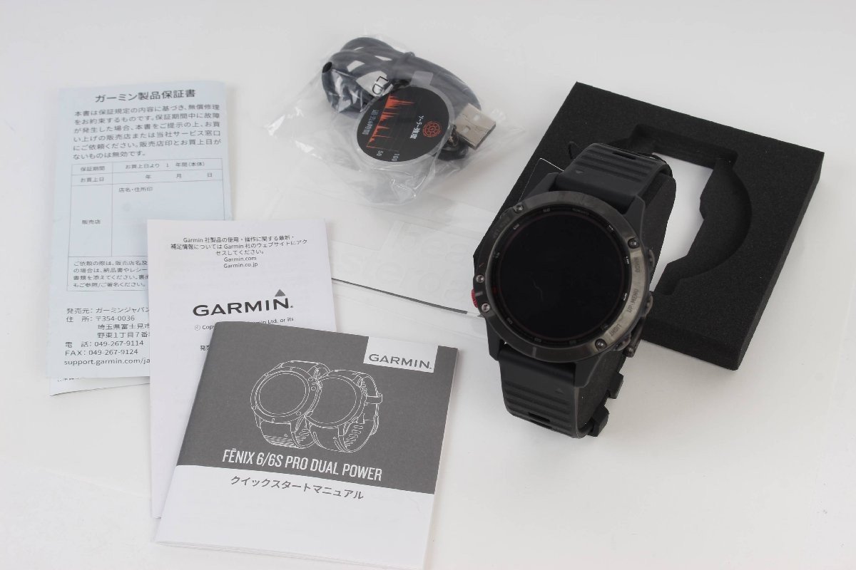 GARMIN FENIX 6 Pro Dual Power スレートグレー スマートウォッチ アウトドア マルチスポーツ GPSウォッチ Bluetooth ガーミン R2308-169