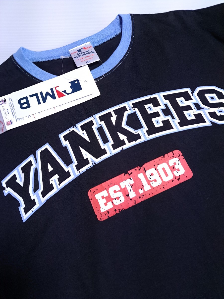 新品 未使用 MLB　ヤンキース 140 半袖Tシャツ パジャマ パンツ 部屋着 送料無料 即決 完売 ルームウェア　Aら_画像3