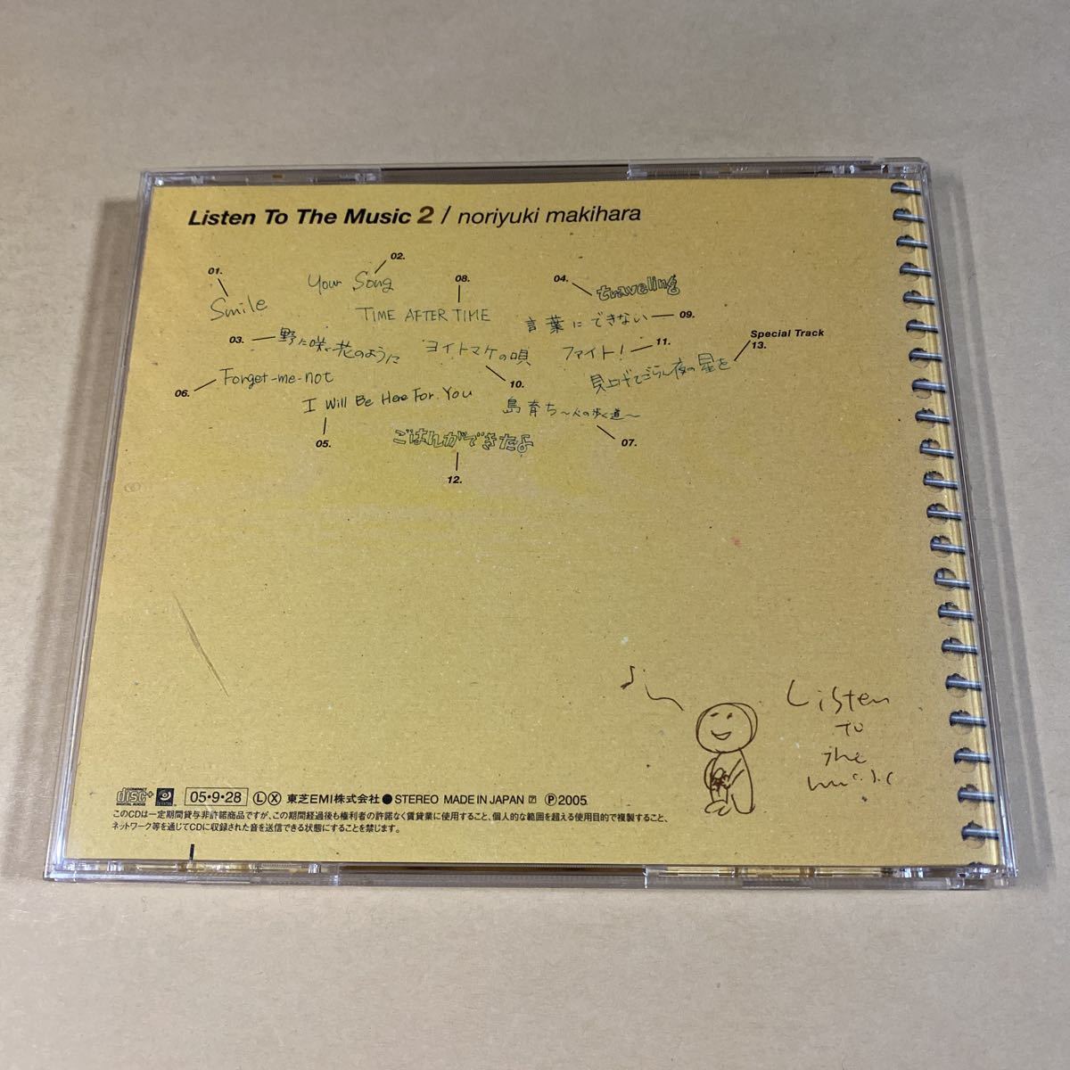 槇原敬之 1CD「Listen To The Music 2」bibliography LTTM2&NM19902005付き_画像4