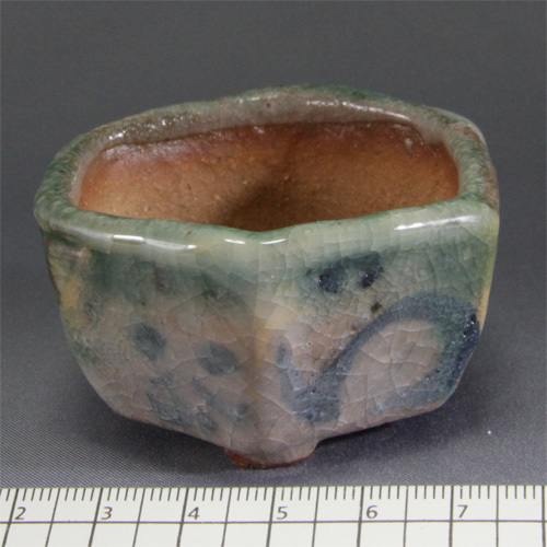 ミニ盆栽鉢盆栽鉢山野草鉢六角盆栽鉢植木鉢(一辺3.5cm・巾6.5cm・高さ