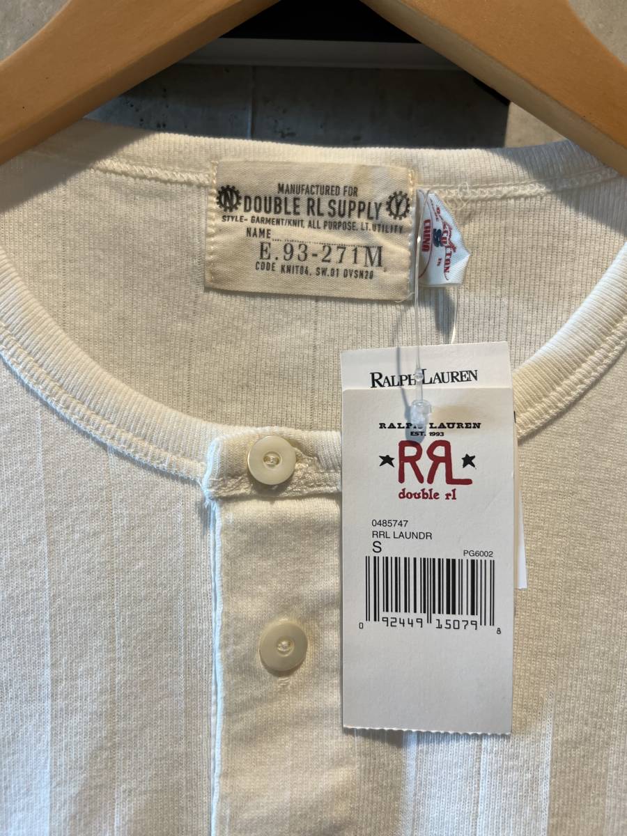 RRL ダブルアールエル ヘンリーネックTシャツ オフホワイト USサイズ