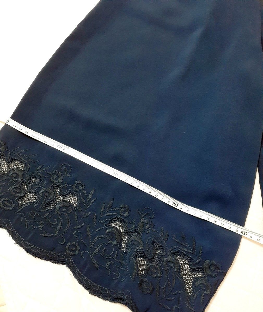 ロペピクニック　裾刺繍レース　ガウチョパンツ　スカンツ　ワイドパンツ　スカーチョ