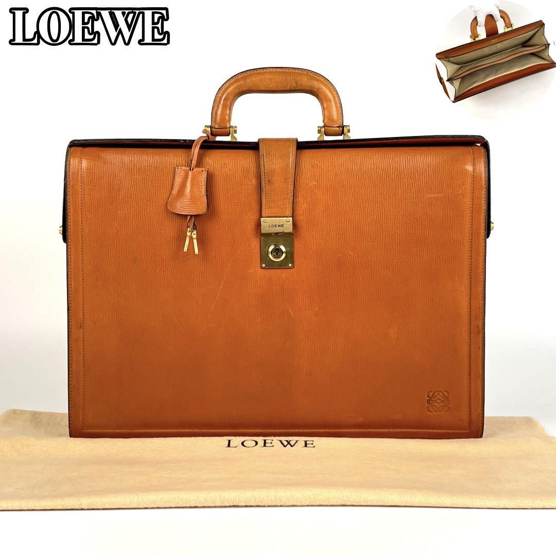 格安即決 ロエベ 美品□LOEWE ビジネスバッグ A4 レザー シボ革