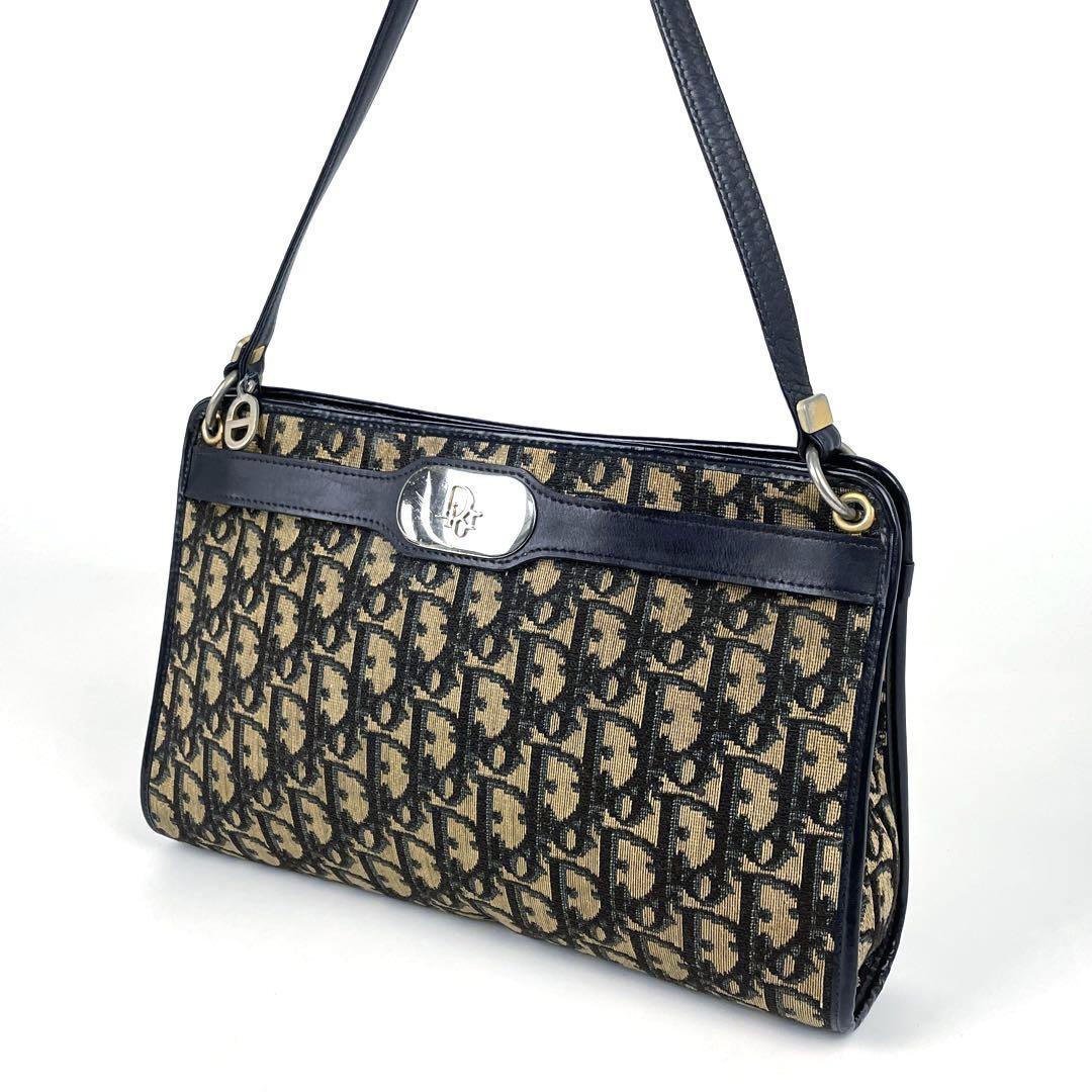 美品】Christian Dior ディオール ショルダーバッグ トロッター 総柄