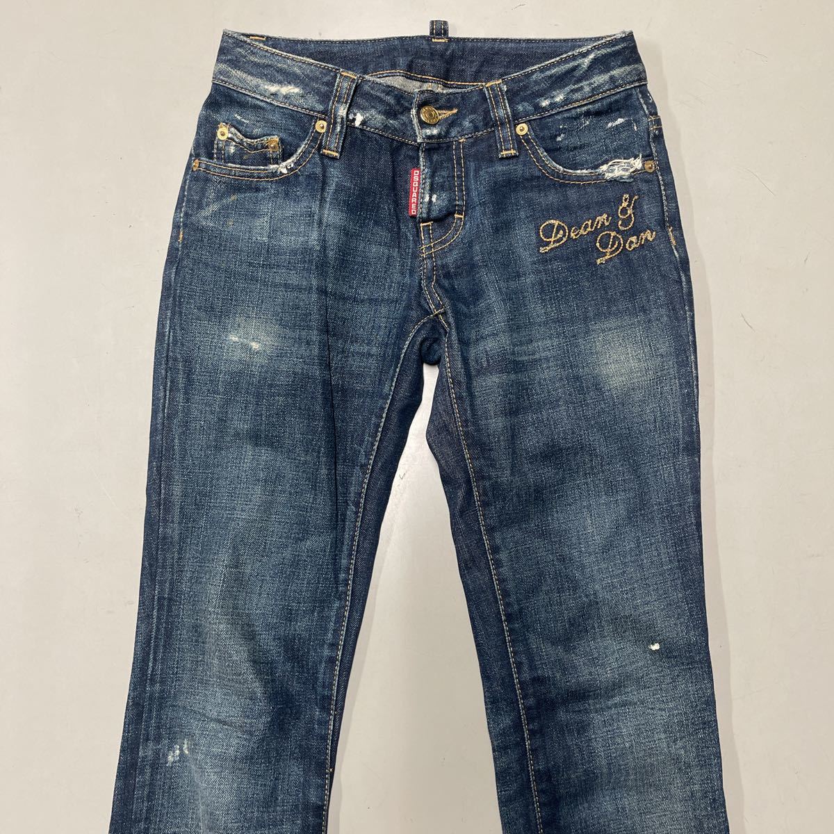 DSQUARED2 Dsquared женский Denim джинсы размер 36 тонкий обтягивающий брюки Италия производства MADE IN ITALY б/у одежда есть перевод хлопок 100