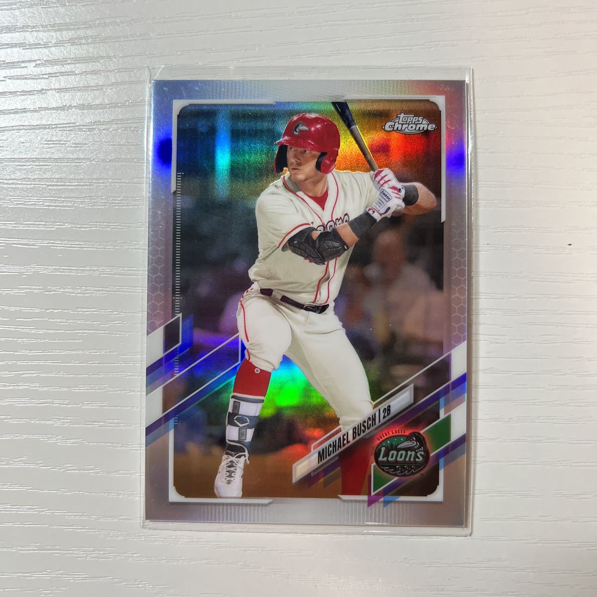 2021 Topps Pro Debut Michael Busch refractor 99枚限定_画像1