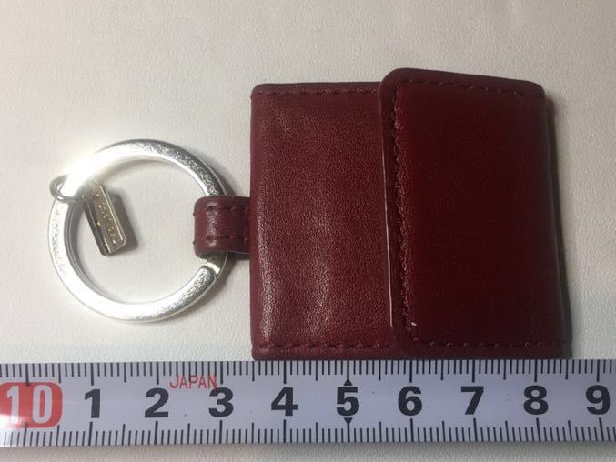 coach Coach key ring red leather 