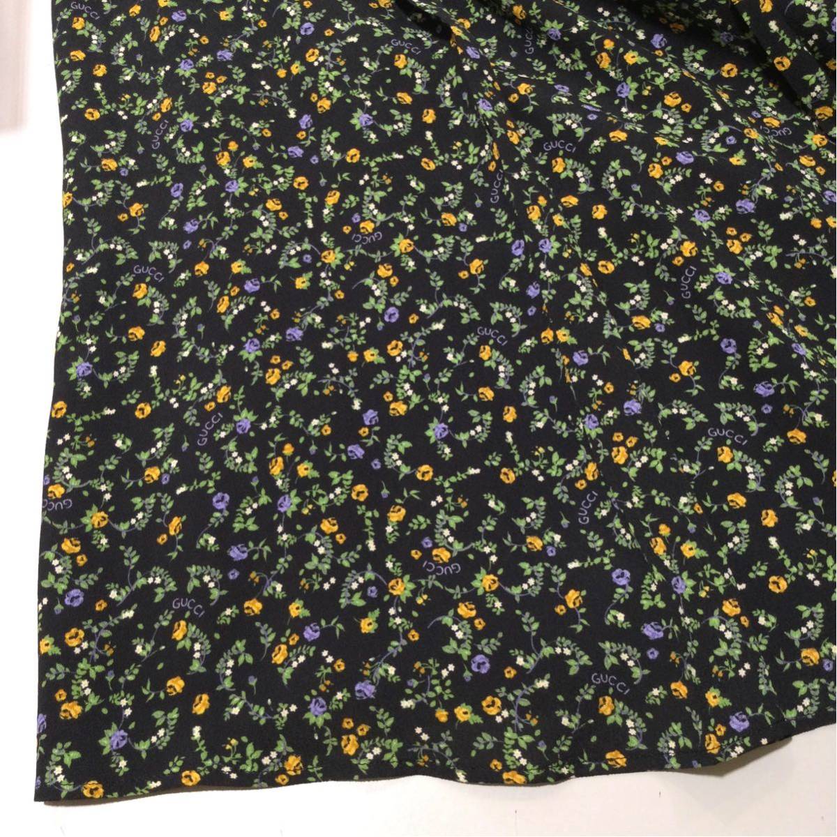 GUCCI Gucci skirt black small floral print size 38 613276