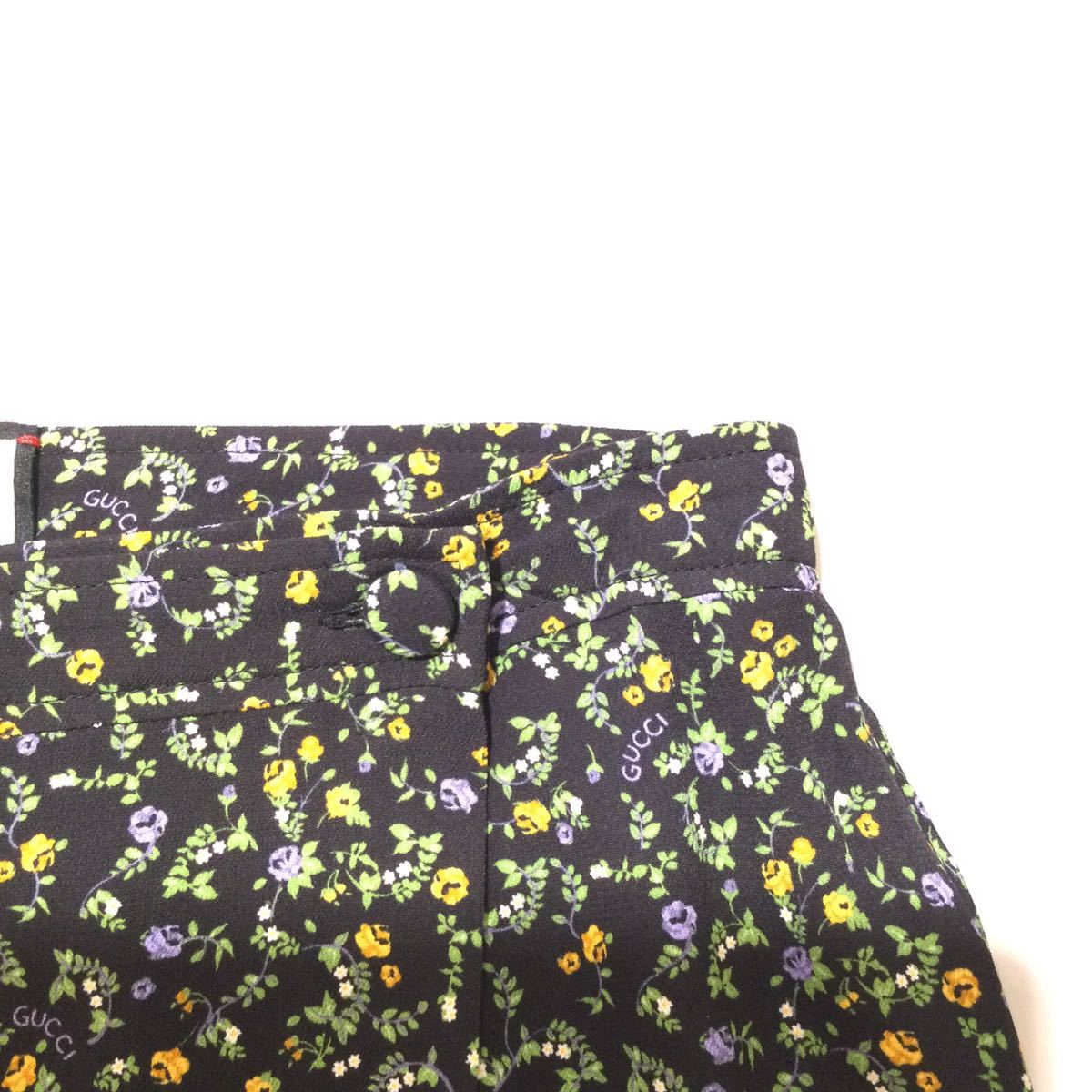 GUCCI Gucci skirt black small floral print size 38 613276