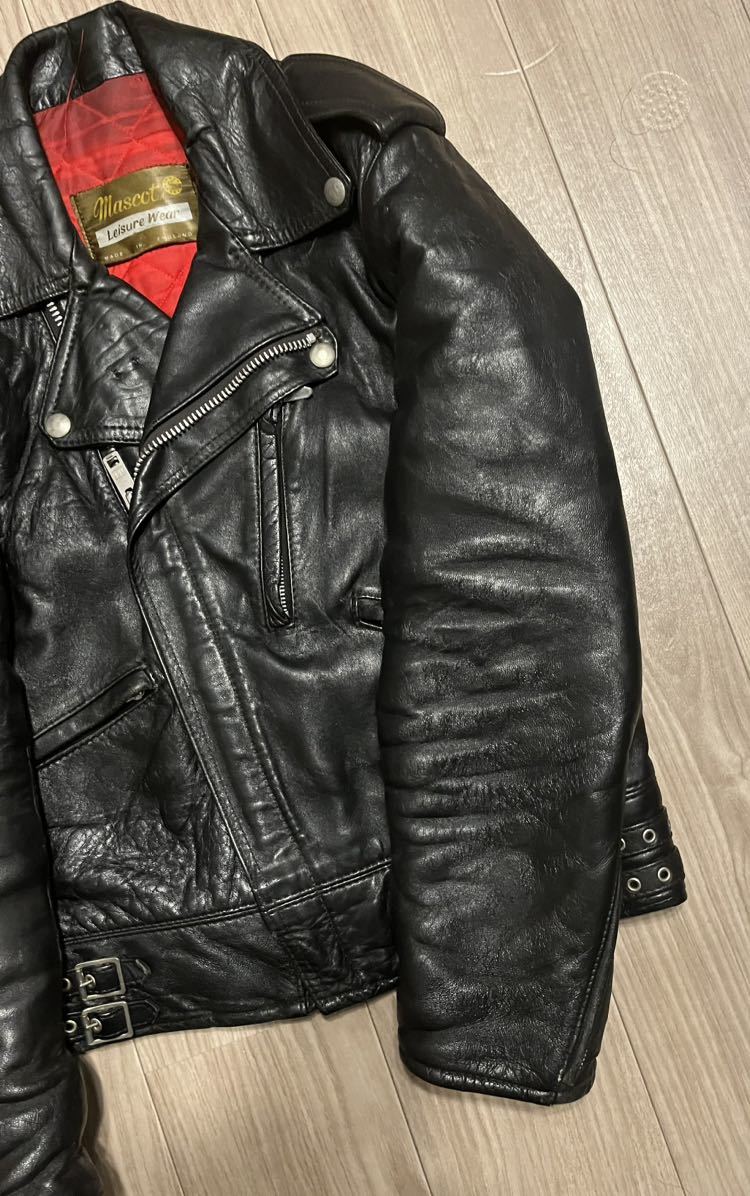 70's Vintage Mascot マスコット Black Night ライダースレザー 70's Vintage Mascot マスコット Black Night ライダースレザー