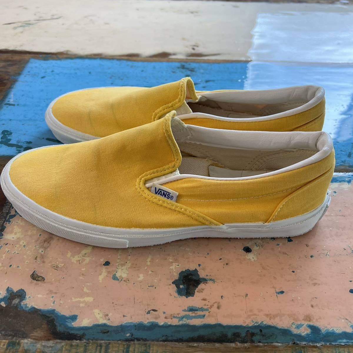 JChere雅虎拍卖代购:VANS DOREN USA製 70s 80s スリッポン イエロー