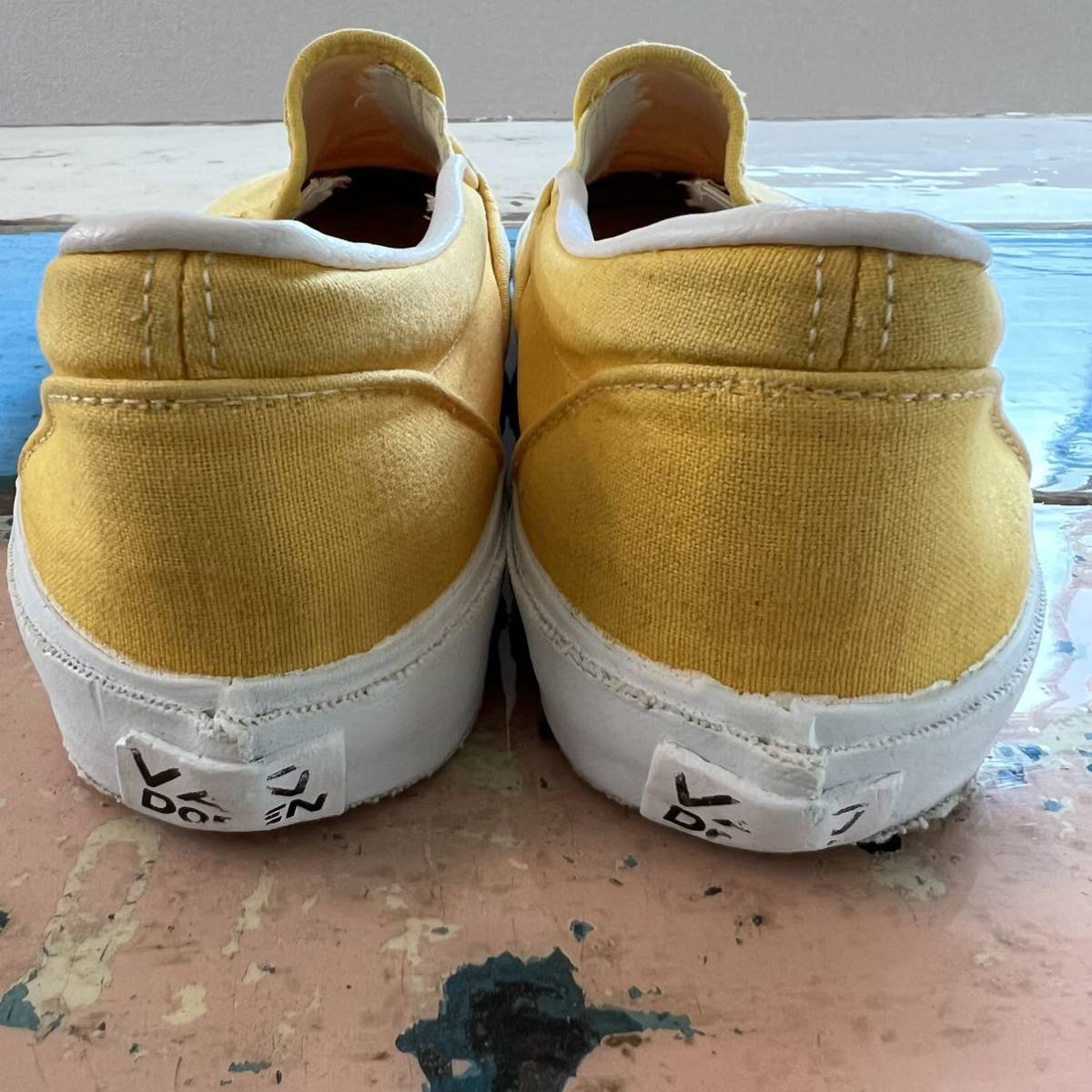 JChere雅虎拍卖代购:VANS DOREN USA製 70s 80s スリッポン イエロー