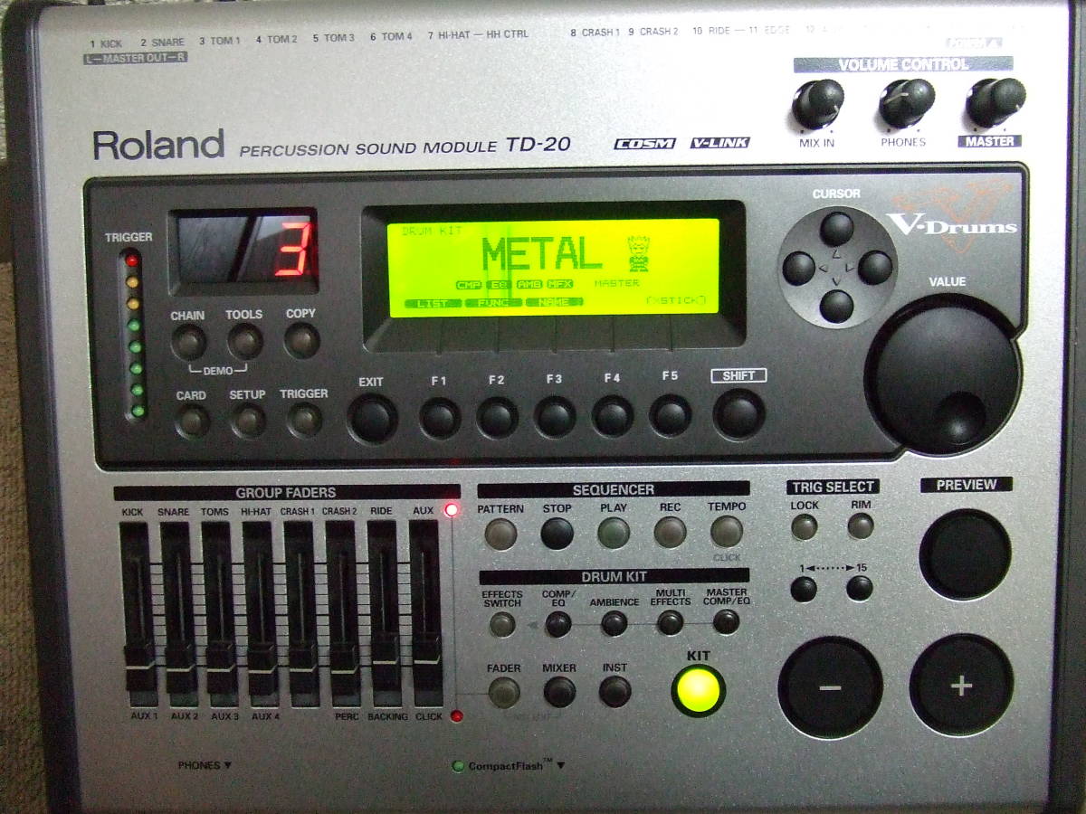 e162 Roland TD-20 音源モジュール ローランド 電子ドラム 中古 現状品