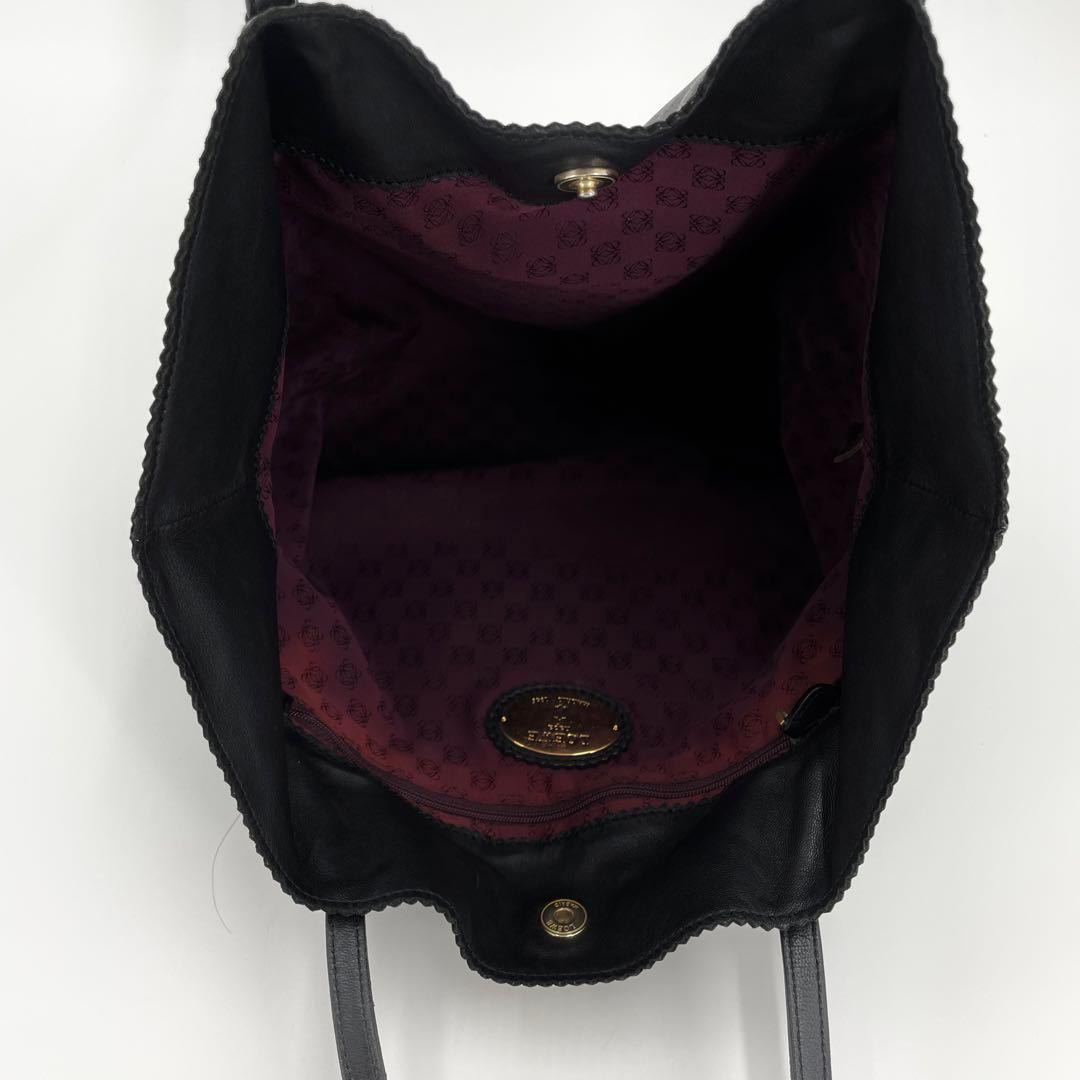 【 鑑定済正規品 】LOEWE ロエベ トートバッグ アラ ナッパレザー アナグラム 肩掛け A4◎ メンズ レディース ブラック 黒