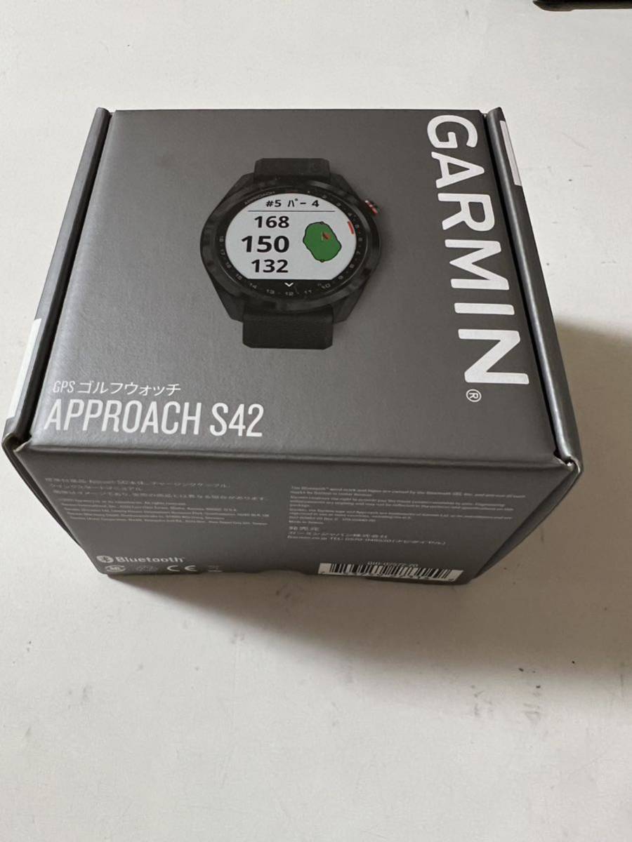 美品 GARMIN GPSゴルフウォッチ S42 ブラック-