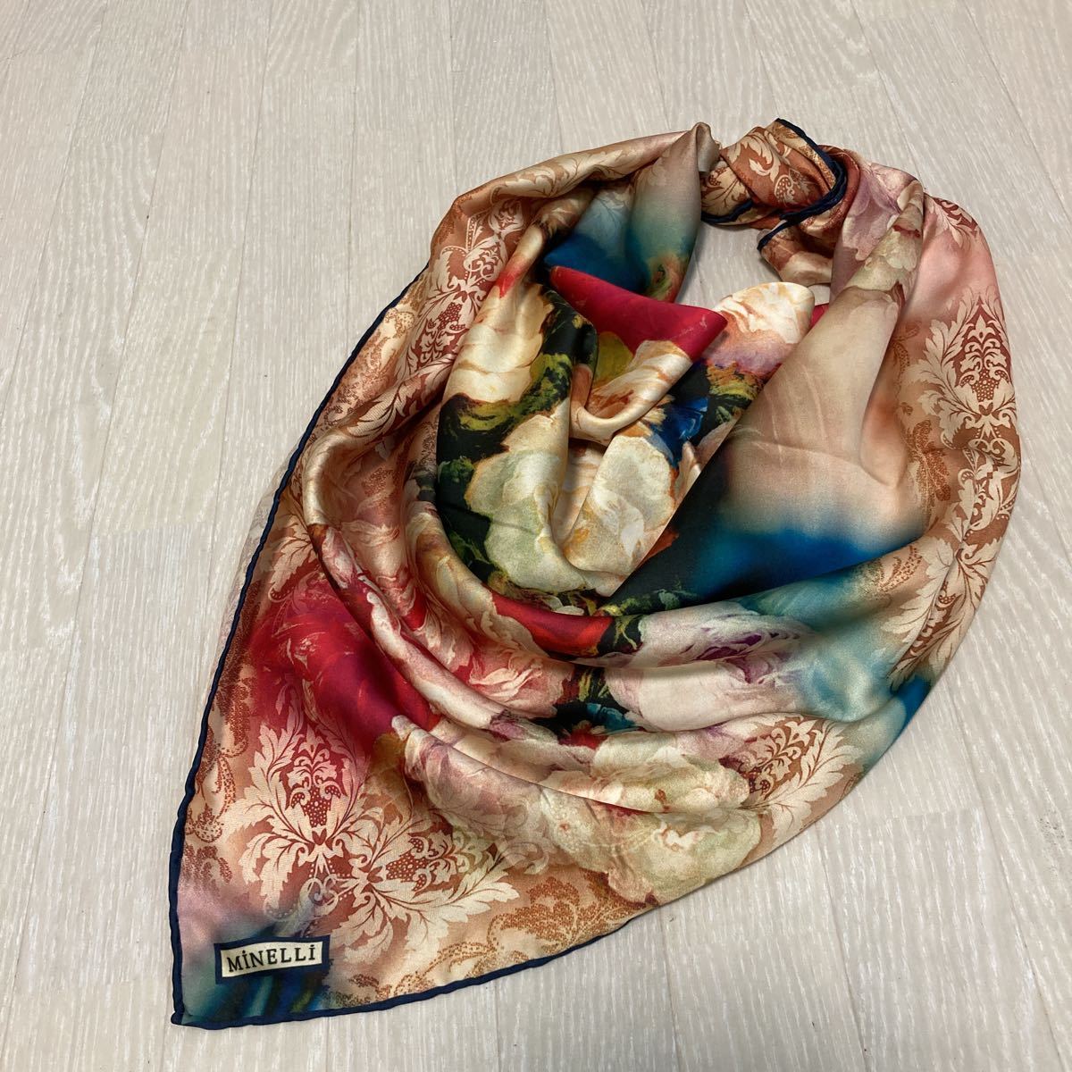  beautiful goods large size scarf rose pattern scarf square Turkey made colorful rose rose fine quality on goods hand .. beautiful design 