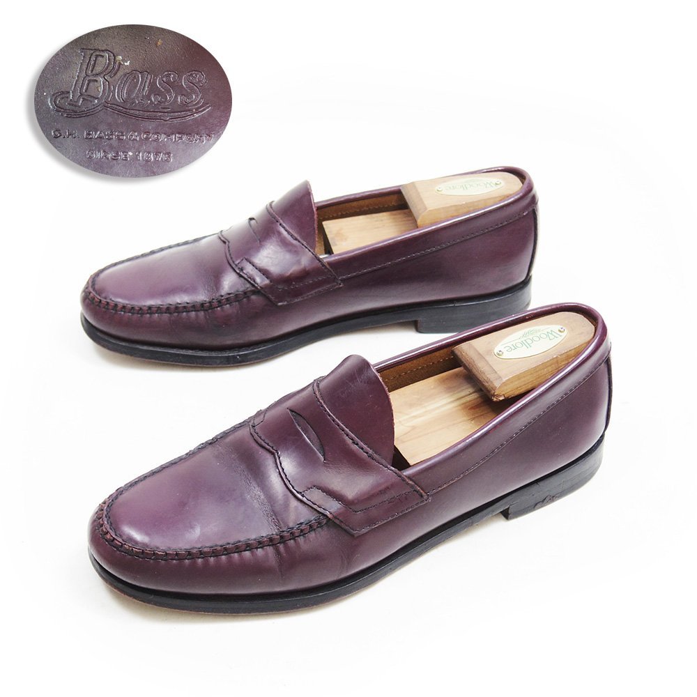 9-1/2 D надпись 27.5cm соответствует G.H.BASS&Co. Weejunsji- H автобус we Jean z монета Loafer pe колено кожа обувь кожа /U8541