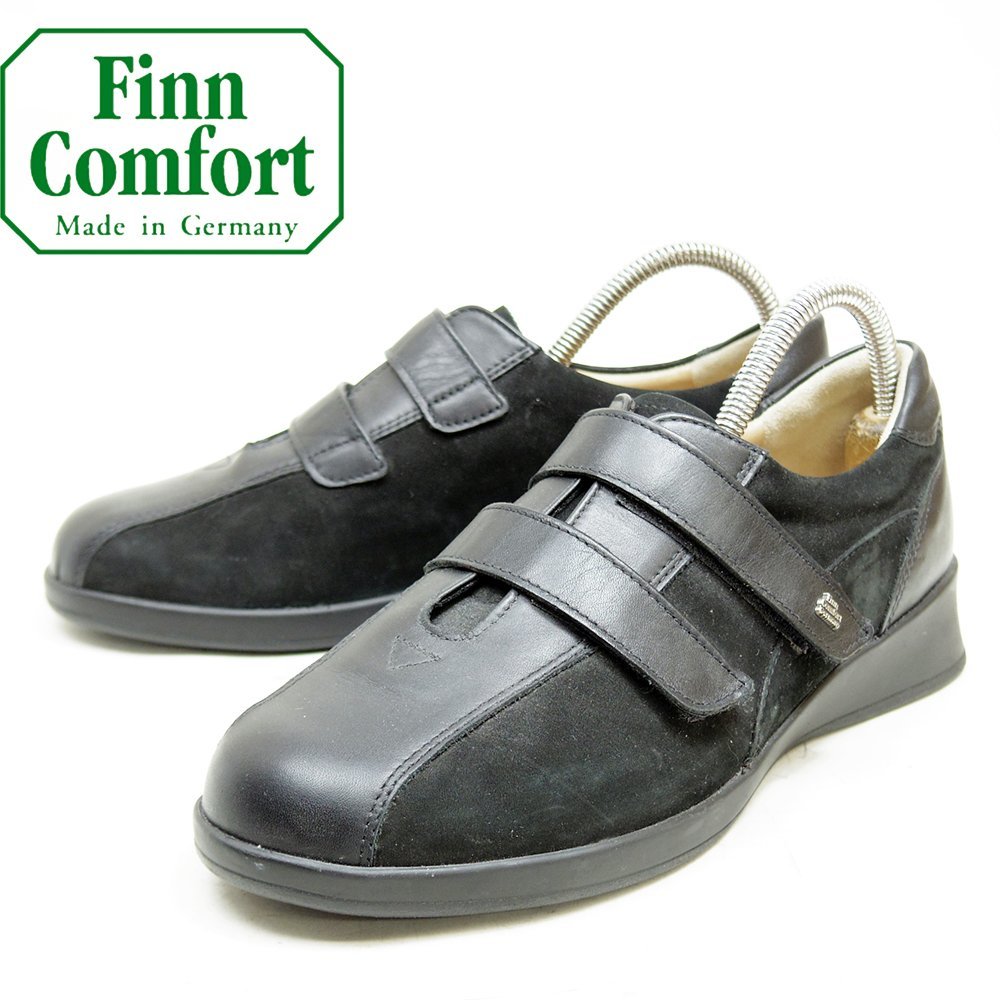 美品 6-1/2表記 25cm相当 Finn Comfort Luttich フィンコンフォート リエージュ ベルクロ コンフォートシューズ 外反母趾/U8831の画像1