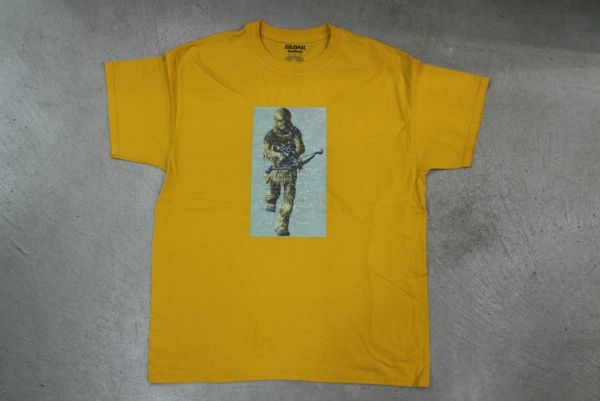 [ old clothes rare STARWARS Chewbacca graphic T-shirt yellow color L] Star Wars movie MOVIE 7467