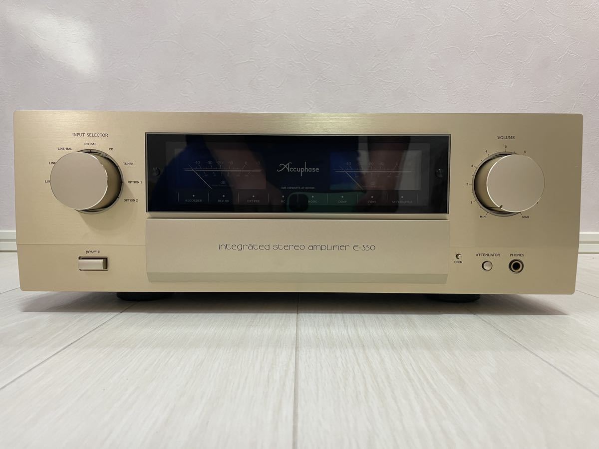 1円から売切！！メンテ済！Accuphase プリメインアンプ E-350 アキュフェーズ アキュフェーズサウンド健在です！即決有ります！　完動品！_画像4