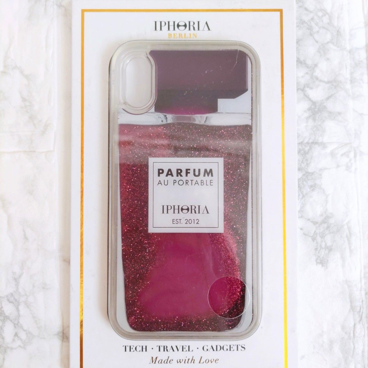 新品 未使用 未開封  iPhone  ケース  IPHORIA  Perfume Purple 紫  ラメ グリッター