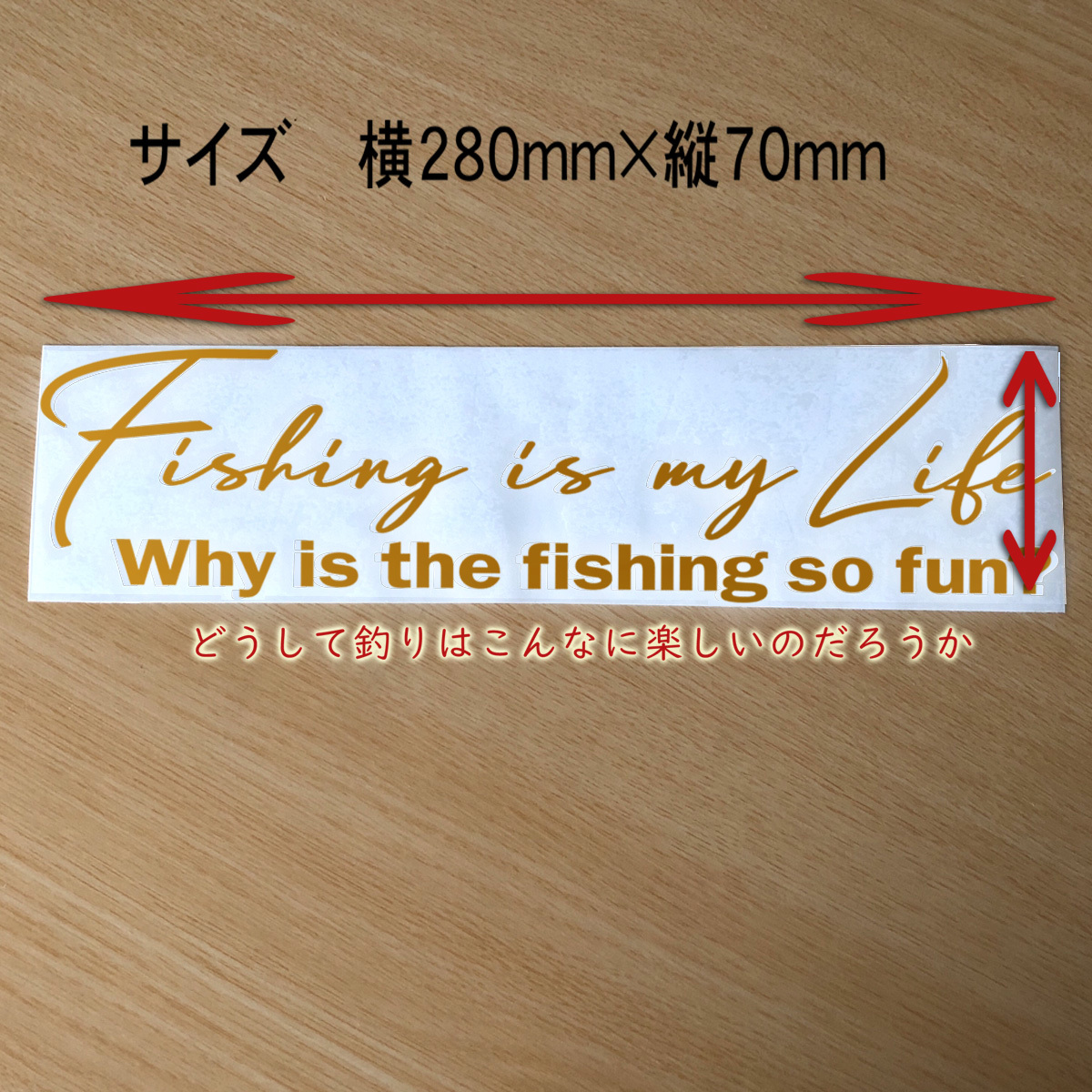Fishing is my Life！カッティングステッカー Why is the fishing so fun?どうして釣りはこんなに楽しいのか Sportsmind風デザイン NO519_画像2