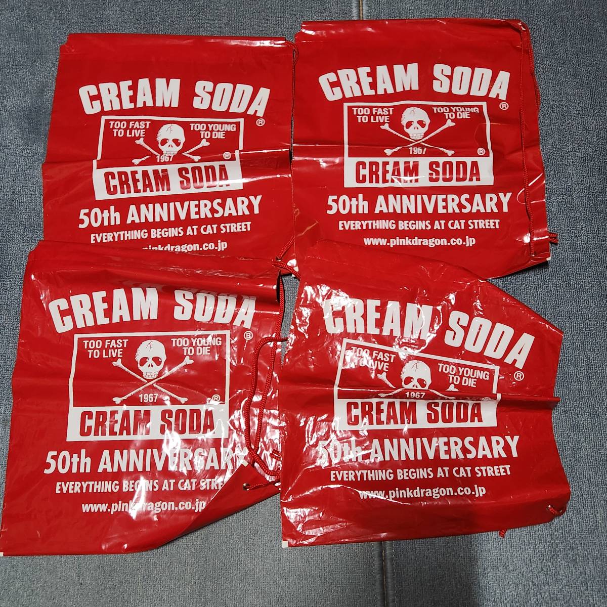 クリームソーダ 50周年記念限定ショップ袋 ピンクドラゴン CREAM SODA